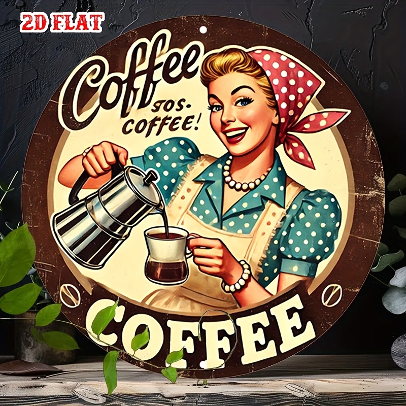 Vintage Collectible Plates - [2D plat] 1 panneau de café