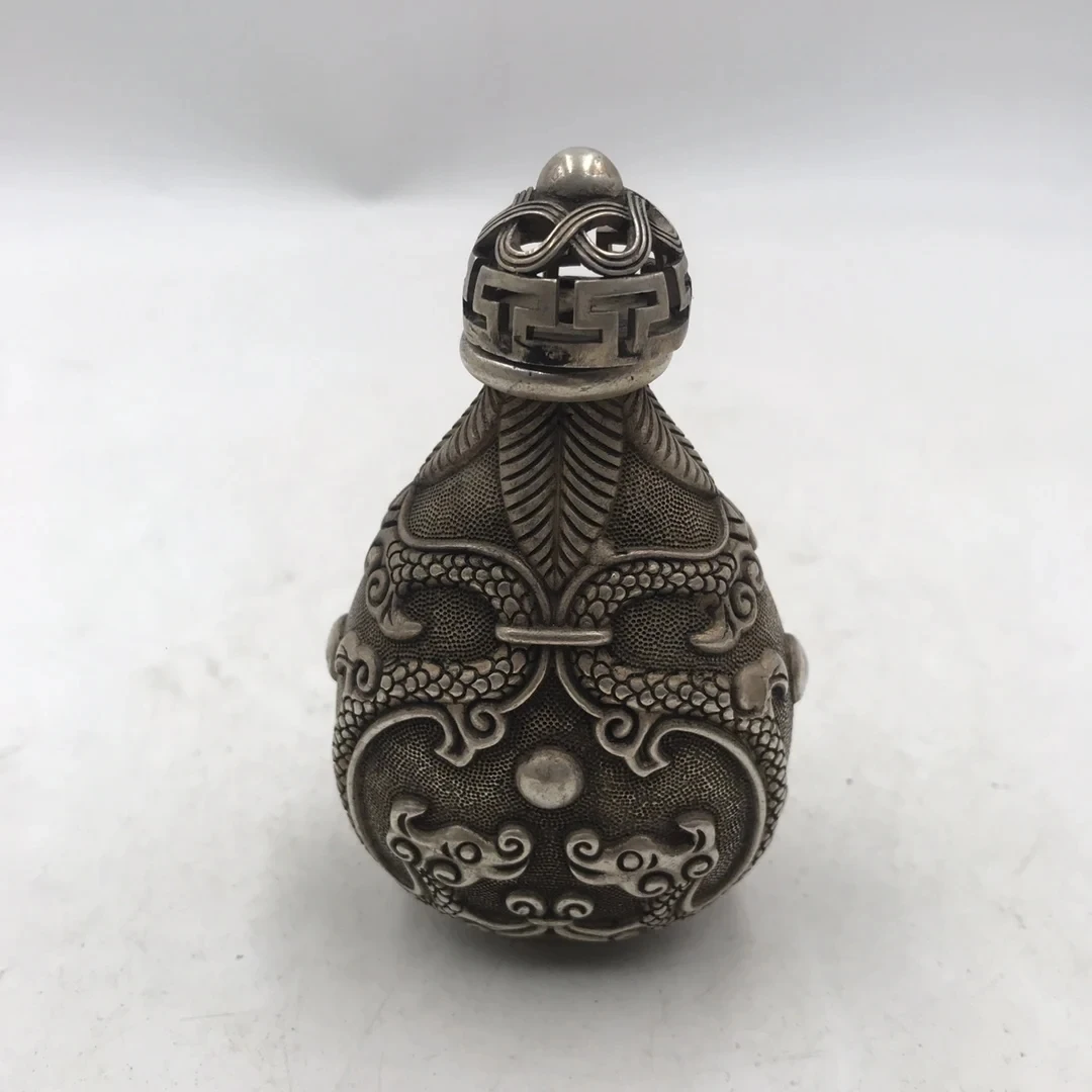 Vintage Collectible Bottles - Bouteille à snuffler chinoise en bronze