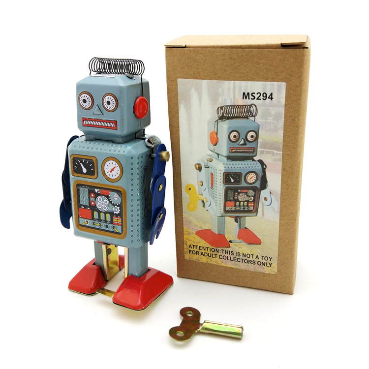 Vintage Collectibles Store - Robot à remontage manuel en étain