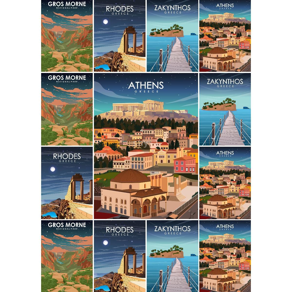 Affiche de voyage Vintage athè - Vintage Collectible Posters avis et prix